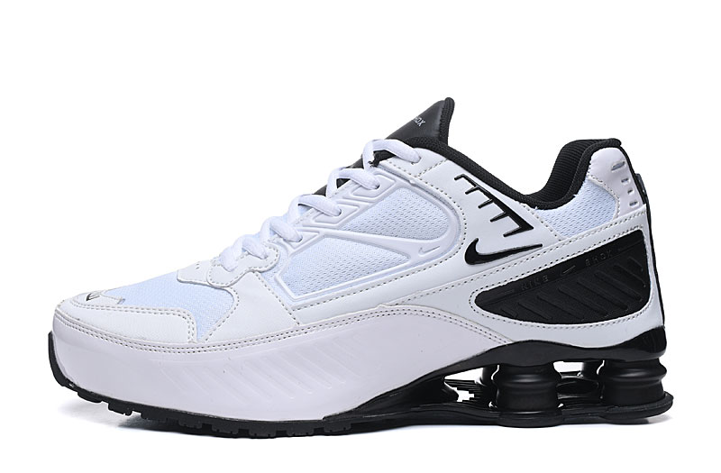 Stylish Nike Shox R4 White Black - Click Image to Close